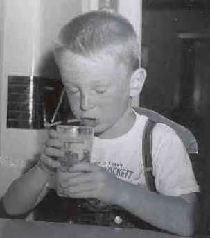 Jim eating liquid